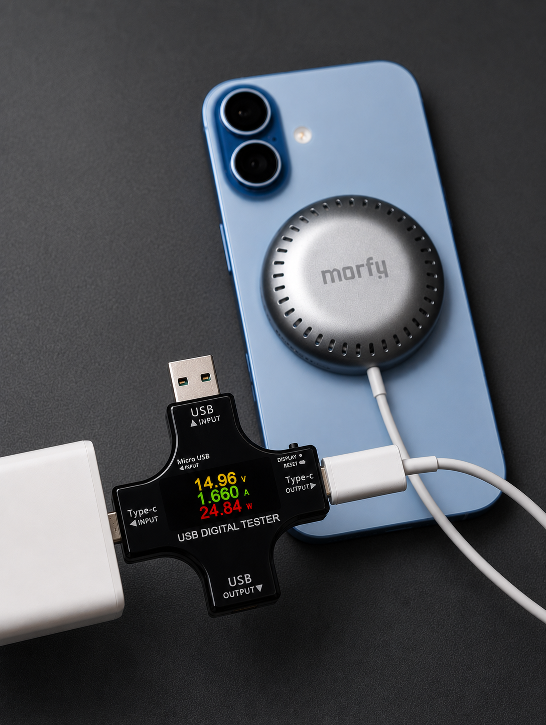 Morfy Mag25 – 25W Magnetic Wireless Charger for iPhone & Android | MagSafe & Qi2.2 Compatible