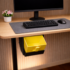 Under-Desk Trash Bin for Desk and Table Organization