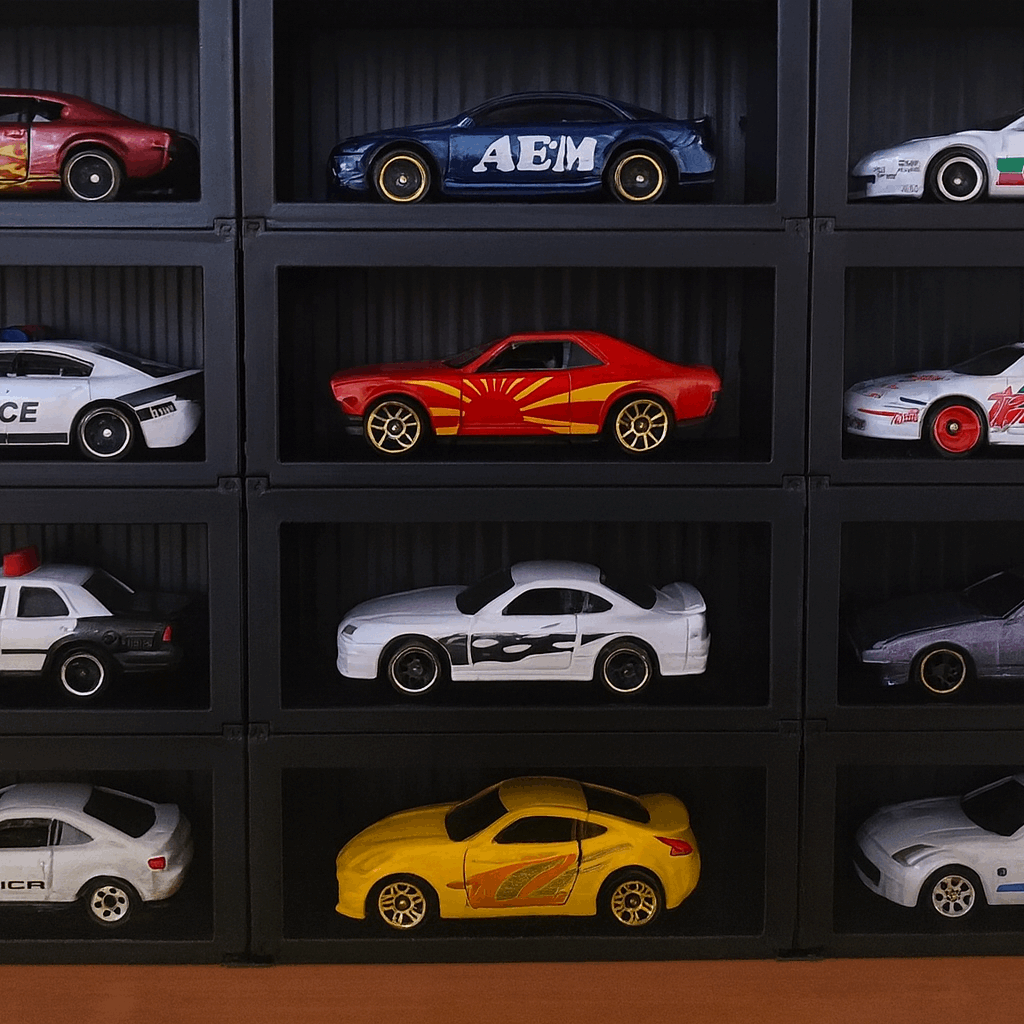 Hot Wheels Car Container | Stackable Display Case for Diecast Car Collectors
