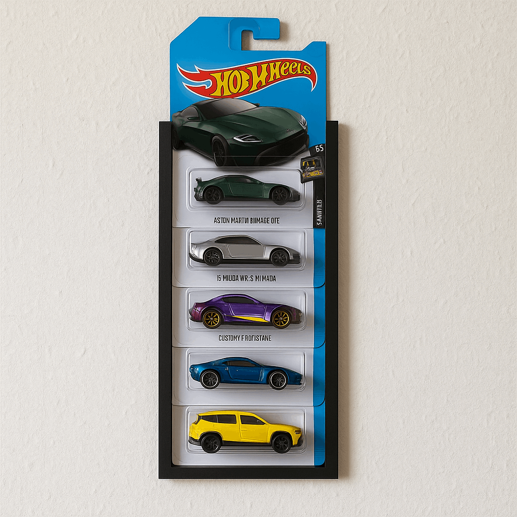Hot Wheels Wall Display Holder – Vertical Mount Frame for Collectible Cars (Hot Wheels Not Included)