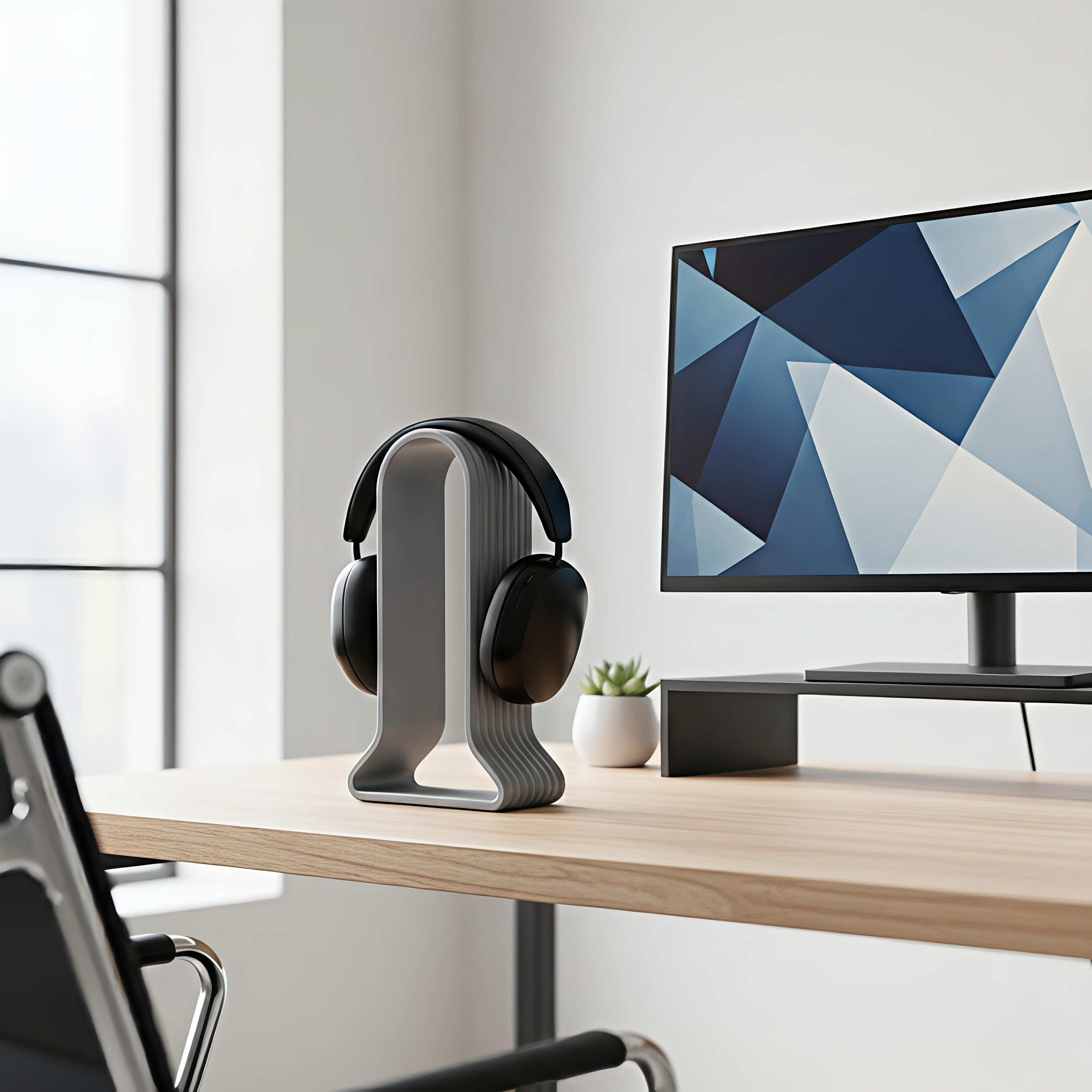 Morfy Ridge Headphone Stand for Desk | Premium Minimal Headset Holder for Gaming & Studio