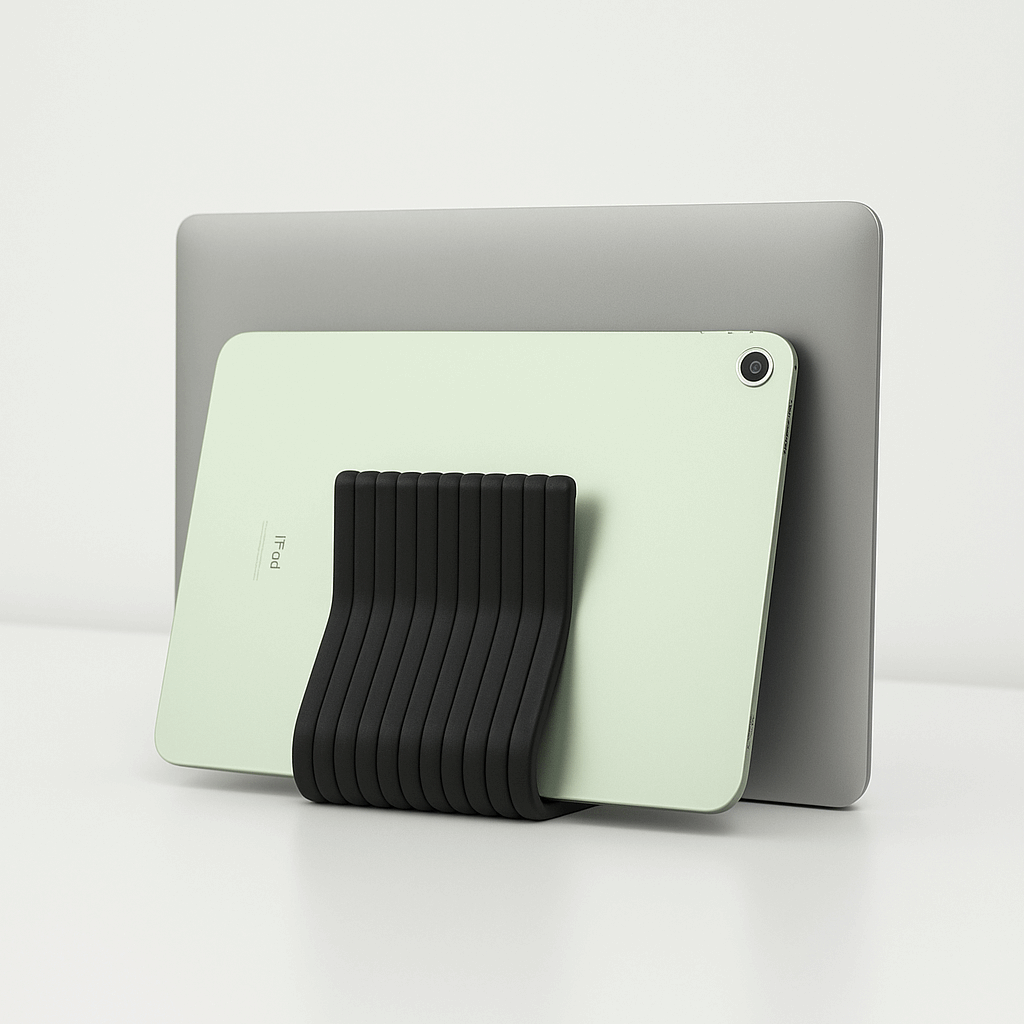 Wiggle Laptop Stand | Single & Dual Vertical Holder for Desk Setup