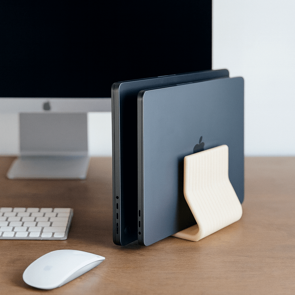 Wiggle Laptop Stand | Single & Dual Vertical Holder for Desk Setup