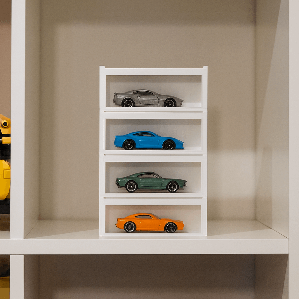 Hot Wheels Car Container | Stackable Display Case for Diecast Car Collectors