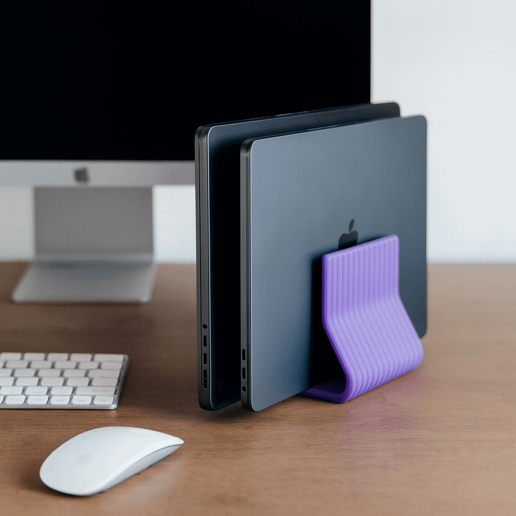 Wiggle Laptop Stand | Single & Dual Vertical Holder for Desk Setup