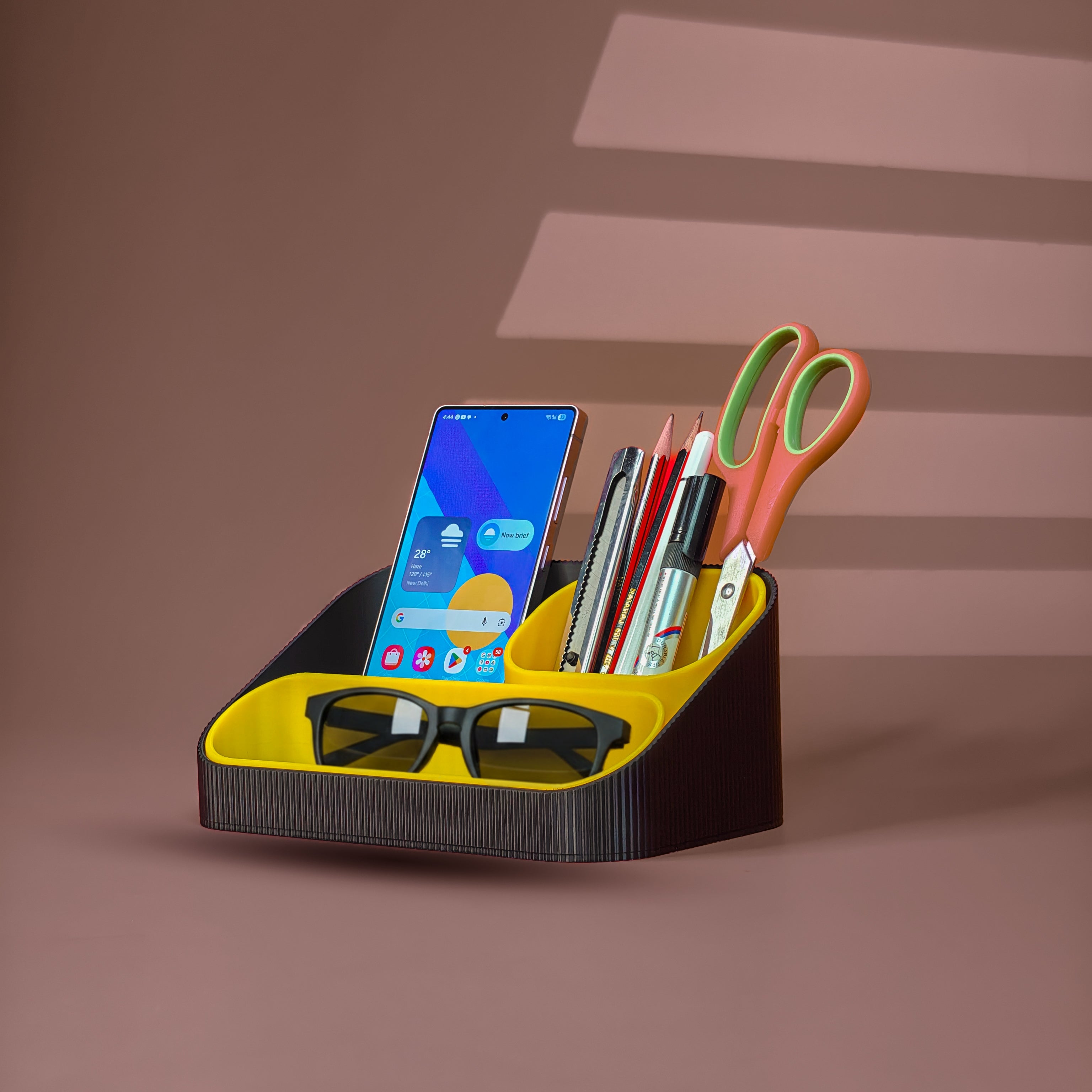 Morfy ModuDesk – Modular Desk Organizer with Phone Stand & Storage Compartments