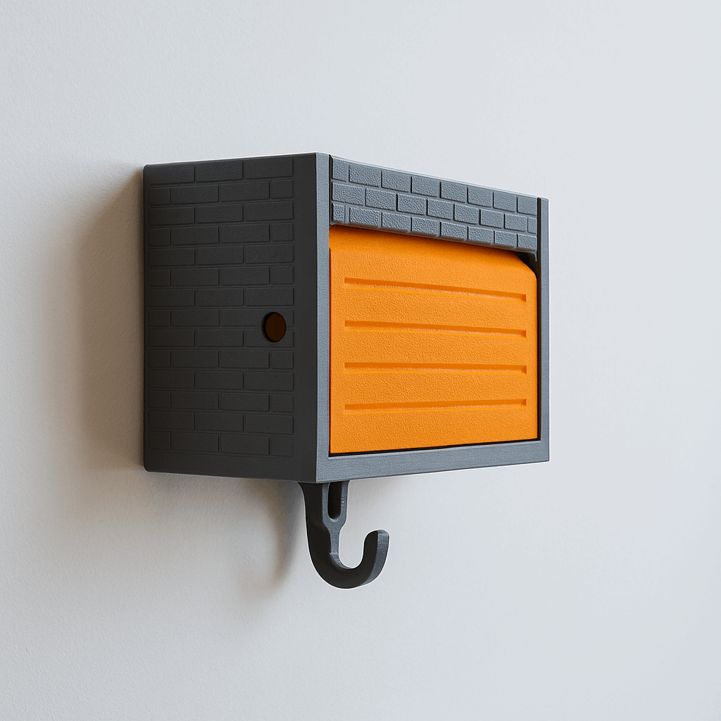 Garage Key Holder with Mini Hot Wheels Parking Spot – Wall Mount Organizer