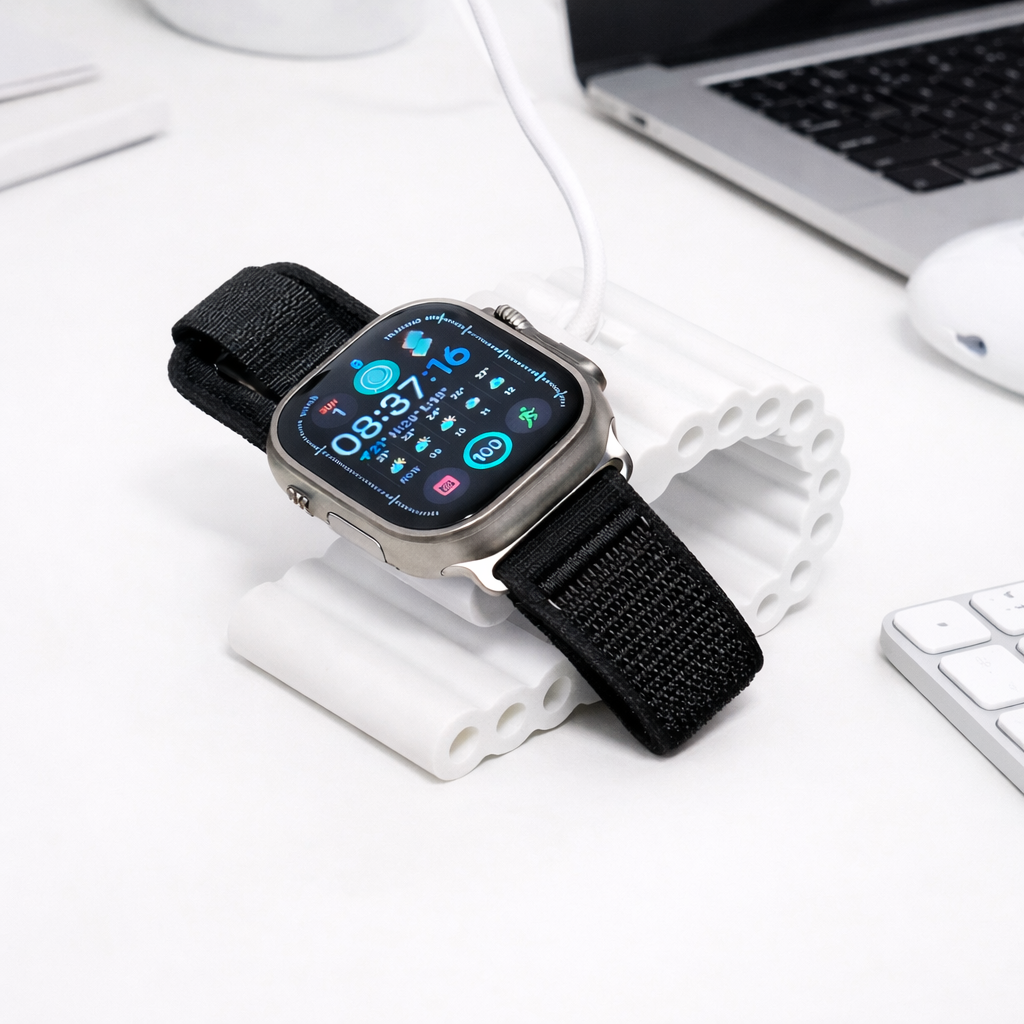 StrapDock – Apple Watch Charger Stand | Strap-Inspired Aesthetic Charging Dock