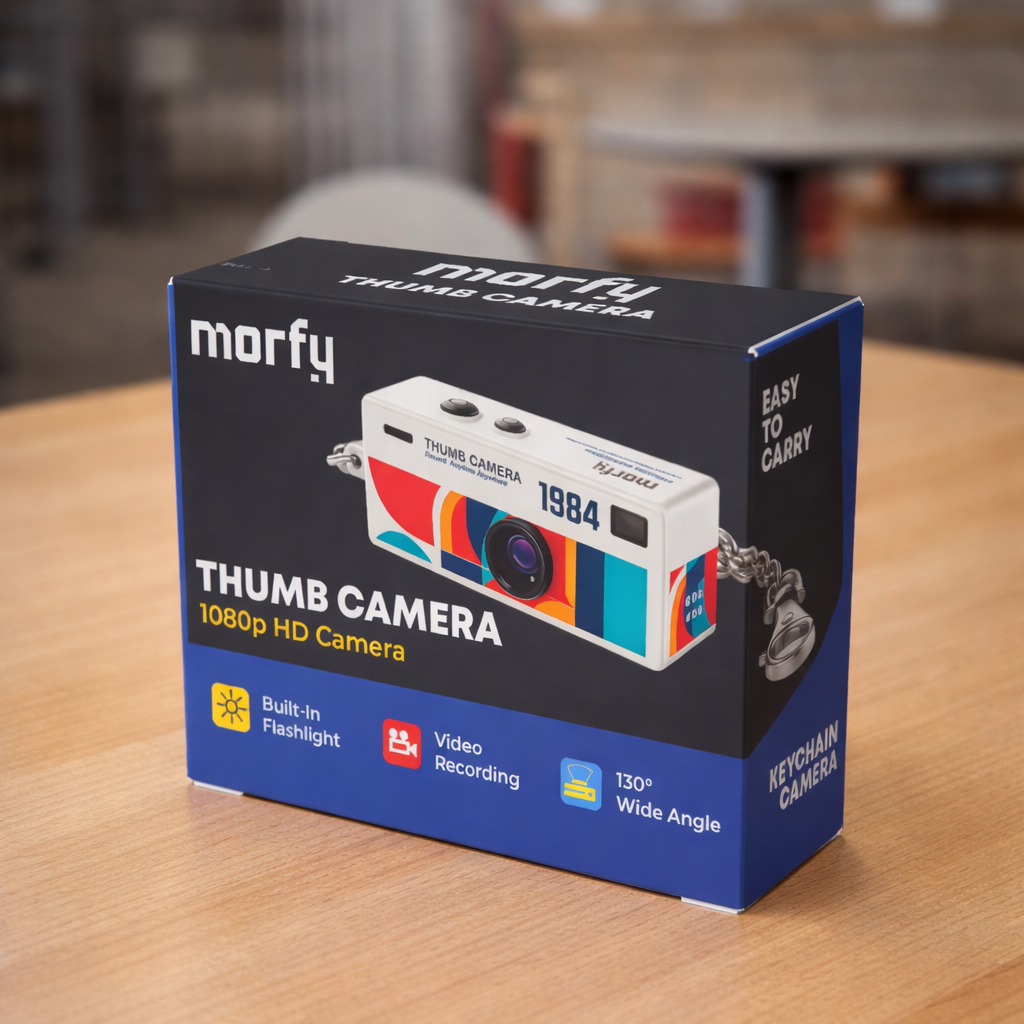 Morfy Thumb Camera | Retro Mini Digital Camera | Vintage Pocket Keychain Camera