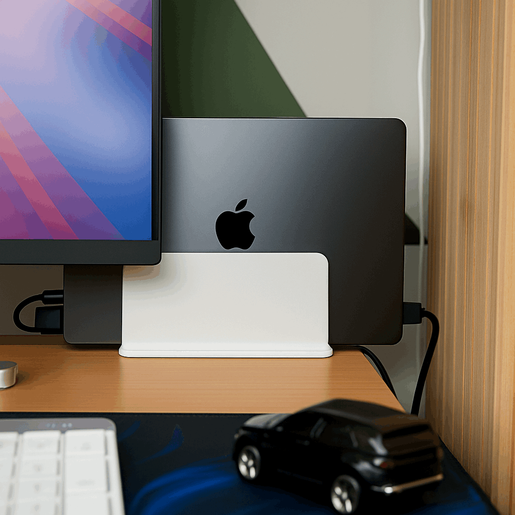 Minimal Vertical Laptop and Tablet Stand | Single & Dual Laptop Holder