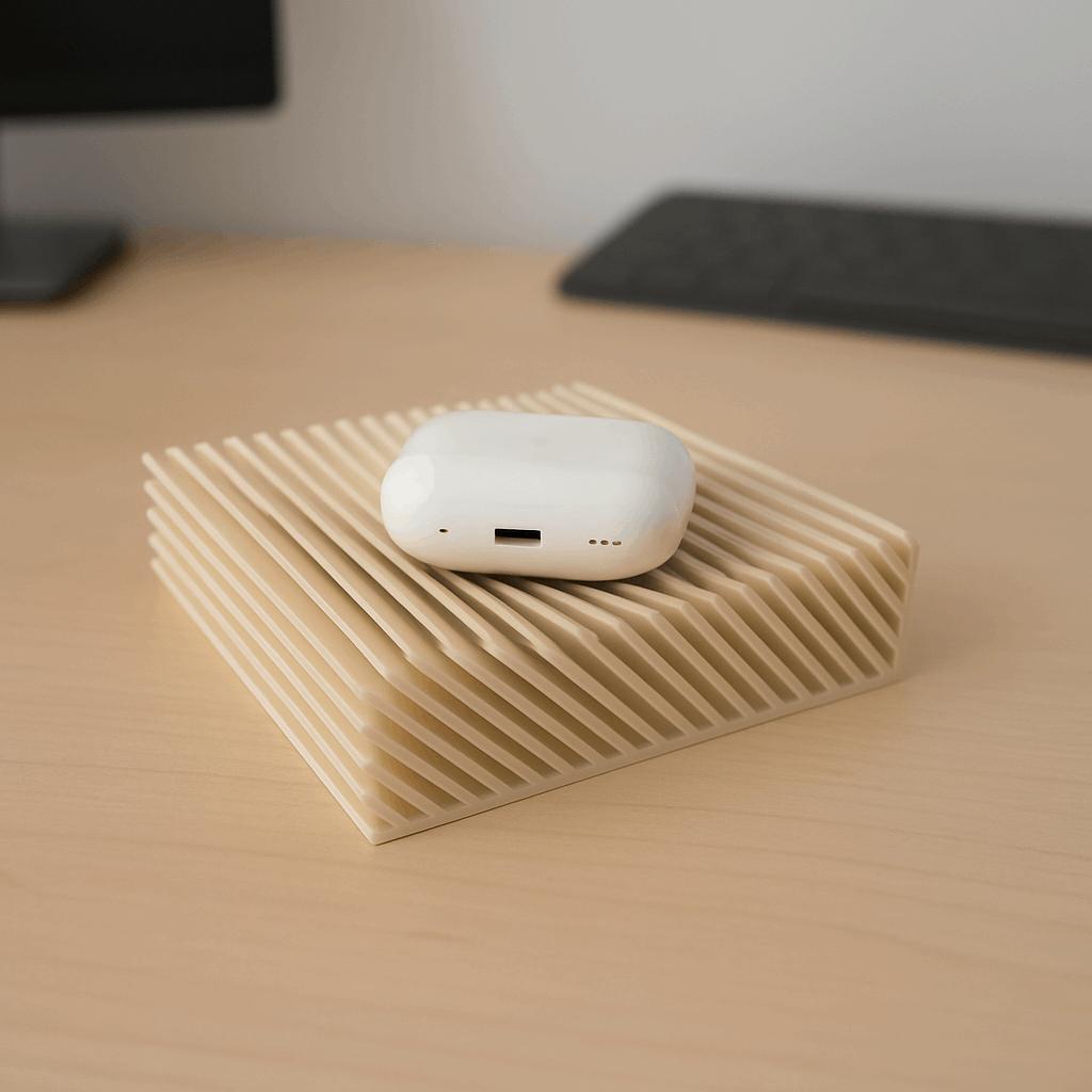 Flexible Wave Bowl | Satisfying Desk Organizer for AirPods, Keys & Accessories