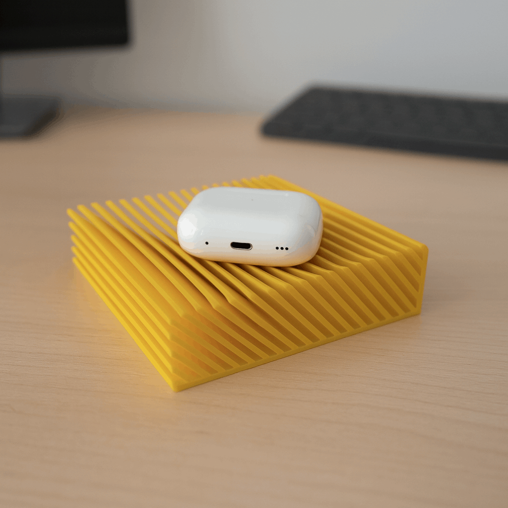 Flexible Wave Bowl | Satisfying Desk Organizer for AirPods, Keys & Accessories