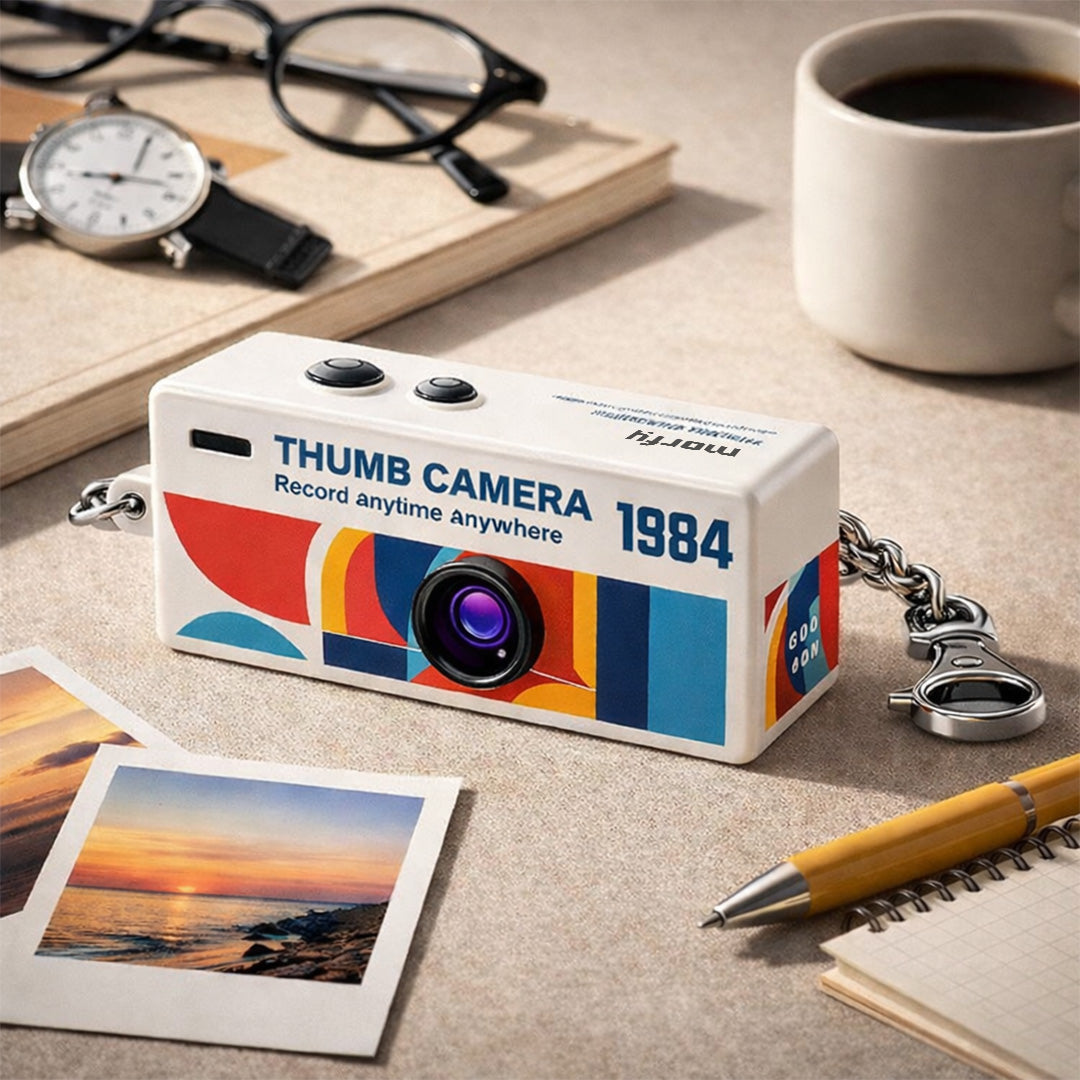 Morfy Thumb Camera | Retro Mini Digital Camera | Vintage Pocket Keychain Camera